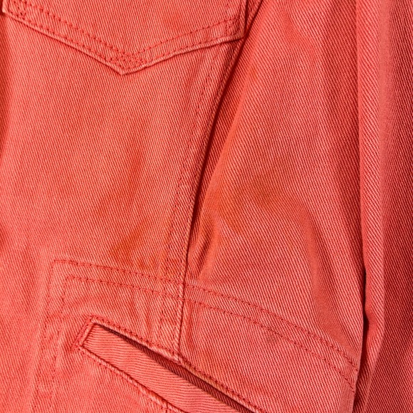 Vintage Ralph Lauren Jeans Co Coral Denim Blazer Jacket Womens S Distressed - Picture 7 of 10